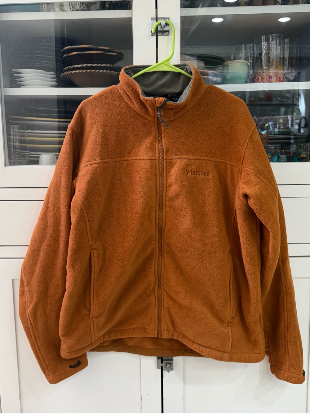 Marmot Men's Burnt Orange Full-Zip Fleece Jacket